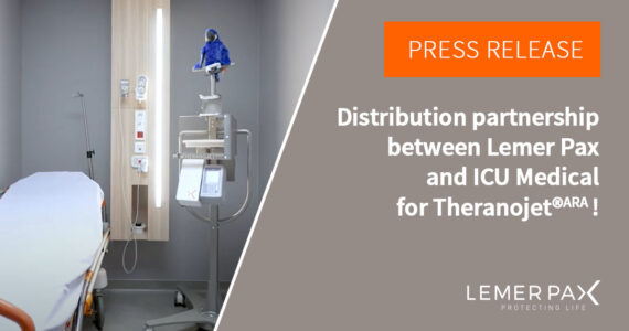 Distribution partnership between Lemer Pax and ICU Medical for TheranojetARA